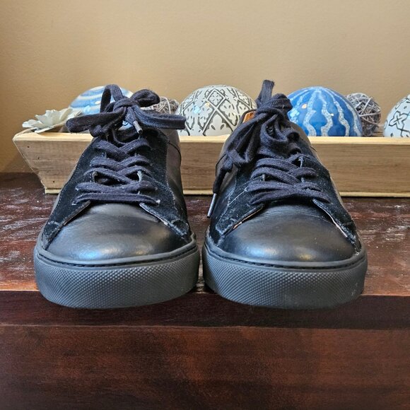 Shoe The Bear Men's Leather/Suede Sneakers, Black, Sz 12 - Picture 4 of 16